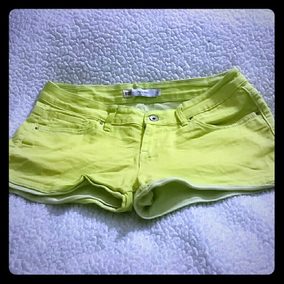 Levis Pants - Levi’s  lime green shorty shorts.